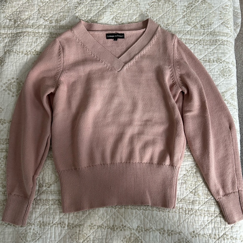 Pink V-Neck Sweater